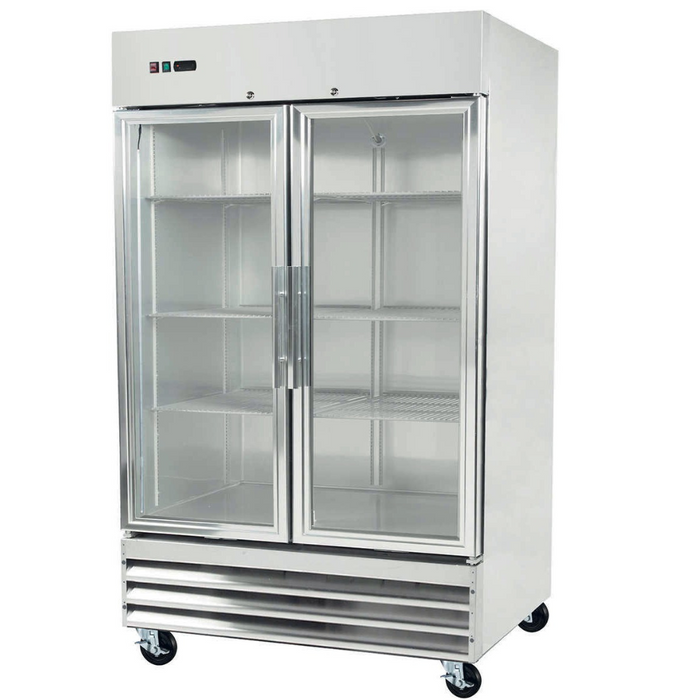 Refrigerador Vertical 2 Puertas Cristal Acero Inox 897.5L Torrey RVCA-47UI