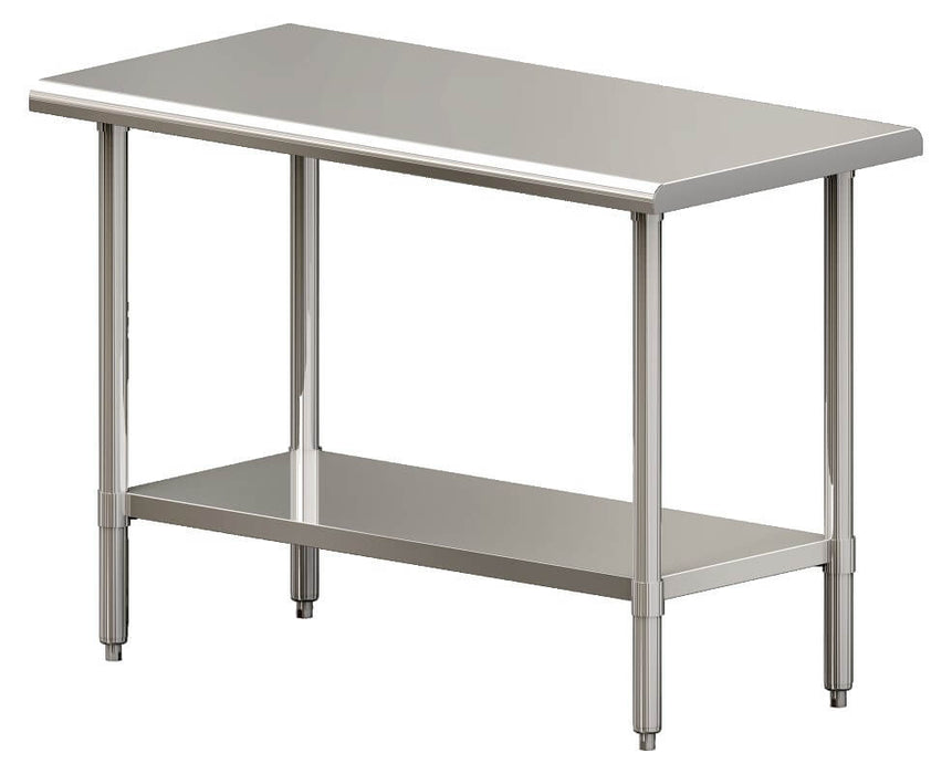 Mesa Acero Inox 152x60x87cm con Entrepaño Inferior Torrey MAI 24X60