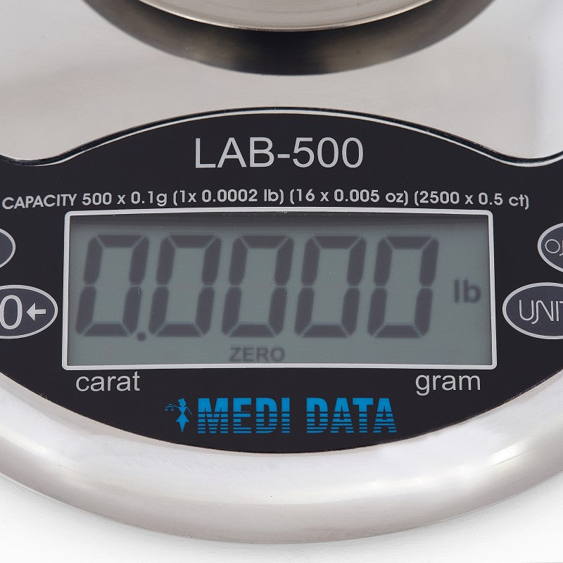 Torrey Lab-500 Medidata Báscula Gramera Plato Acero Inoxidable 500 Gr. Display Alta Resolución 0Grs500