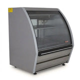 Vitrina Delicatessen Exhibidora Vidrio Curvo 91.5cm Acero Inox Torrey DRD3-LS-AI