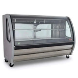 Vitrina Exhibidora Panorámica Vidrio Curvo Acero Inox 191cm Torrey TEM200AI