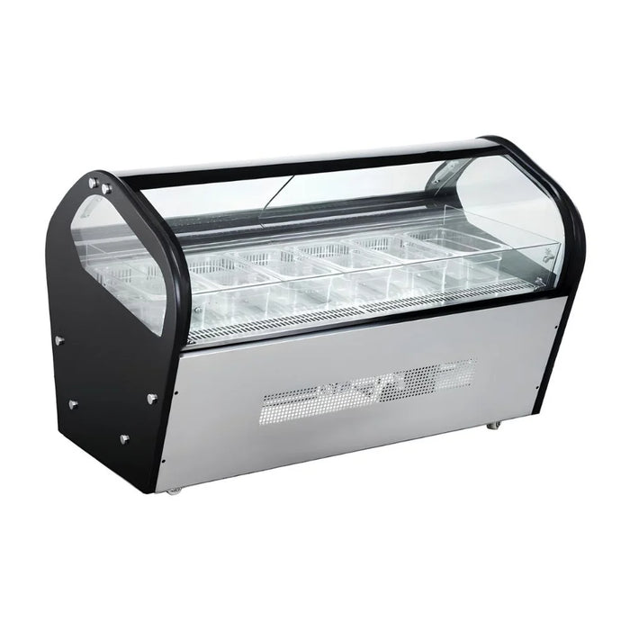Vitrina Exhibidora De Helados De 6 Insertos Sobre Mostrador 780W 110V Migsa RTD-122L