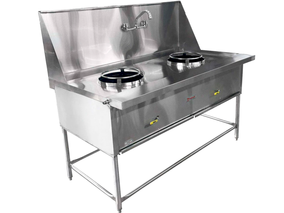 Estufa Wok 2 Quemador INMEZA FACTORY W-2
