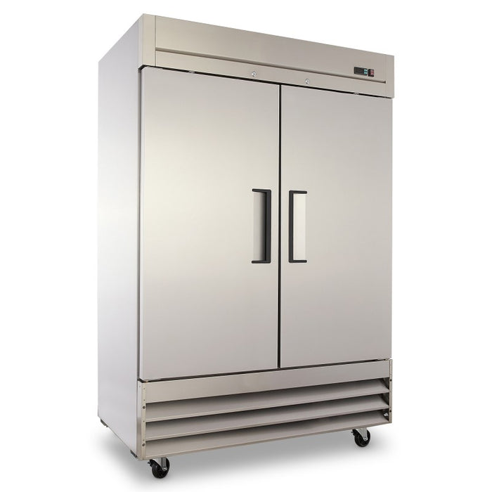 Congelador Vertical 2 Puertas Solida Acero Inox 47 Pies Torrey CVSA-47UI