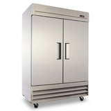 Congelador Vertical 2 Puertas Solida Acero Inox 47 Pies Torrey CVSA-47UI