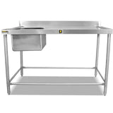 Fregadero una Tarja Izquierda Acero Inoxidable INMEZA FACTORY F1II