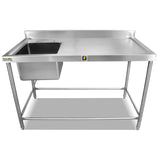 Fregadero una Tarja Izquierda Acero Inoxidable INMEZA FACTORY F1II