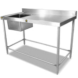 Fregadero una Tarja Izquierda Acero Inoxidable INMEZA FACTORY F1II