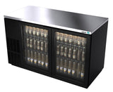 Refrigerador Contrabarra Viinil Negro 2 Puertas Cristal 19 Pies Asber ABBC-58G HC