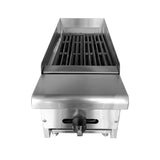 Asber AECRB-12 Asador a Gas - Piedra Volcánica 12" Acero Inoxidable Envío por Cobrar