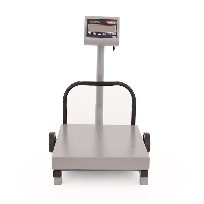 Bascula con Plataforma de Recibo Movil Uso Rudo, Pesa Kilos y Libras Acero Inox 500Kg Torrey FS500-AI
