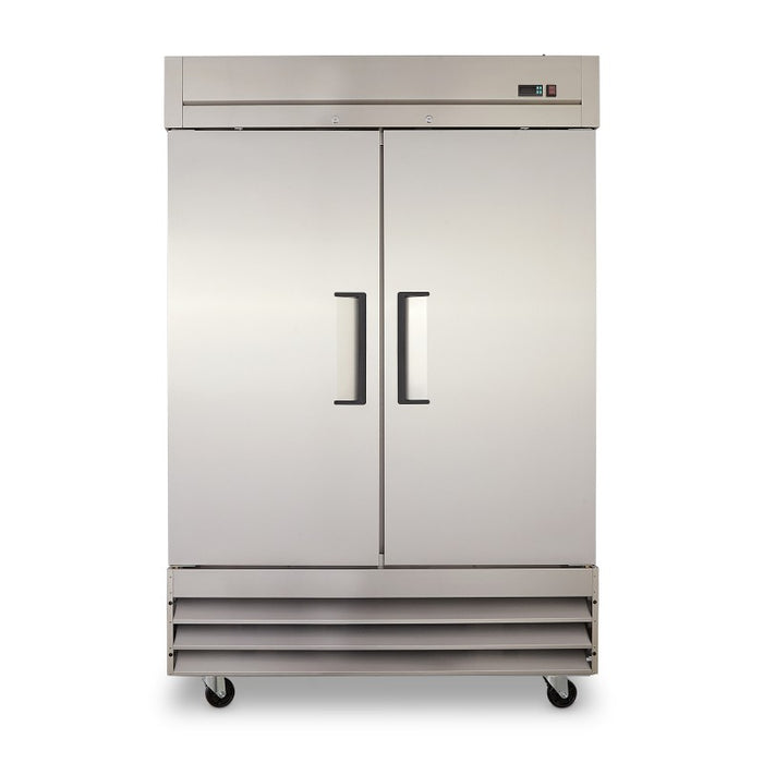 Congelador Vertical 2 Puertas Solida Acero Inox 47 Pies Torrey CVSA-47UI