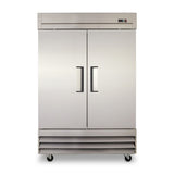 Congelador Vertical 2 Puertas Solida Acero Inox 47 Pies Torrey CVSA-47UI