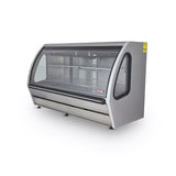 Vitrina Exhibidora Vidrio Curvo 182cm Acero Inox Torrey DRD6-AI