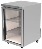 ASBER ABBC-23-SG-HC Refrigerador Contrabarra Acero Inoxidable 1 puerta de Cristal 8.9 Pies3 Envio Cobrar Refrigeracion ASBER 