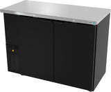 ASBER ABBC-24-48-HC Refrigerador de Contrabarra en Vinyl Negro 2 Puertas Envio por Cobrar Refrigeracion ASBER 