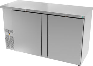 ASBER ABBC-24-60-S-HC Refrigerador de Contrabarra 2 Puertas Solidas Envío por Cobrar Refrigeracion ASBER 