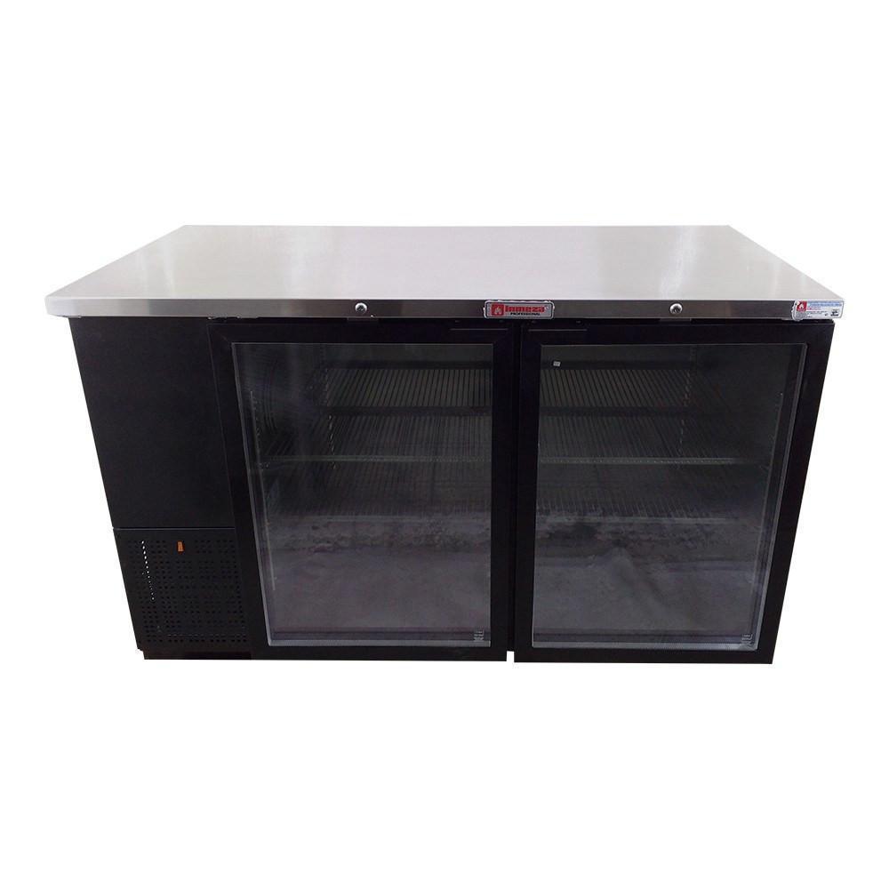 ASBER ABBC-58G-HC Refrigerador Contrabarra Vinil Negro 2 Puertas de Cristal 14.3 Pies3 Envio Cobrar Refrigeracion ASBER 
