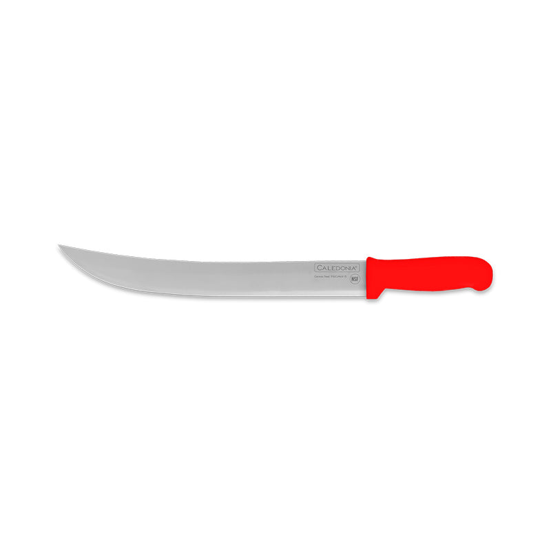 Caledonia cabic-14r cuchillo bistecero curvo 14" rojo