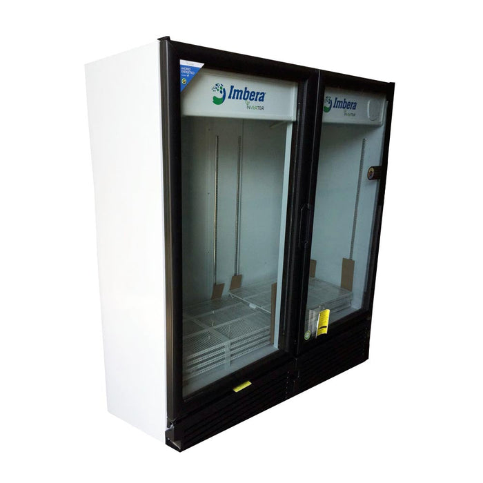 Refrigerador Vertical 2 Puertas Cristal Luz Led 35 Pies (1025397) Imbera VRD35 D