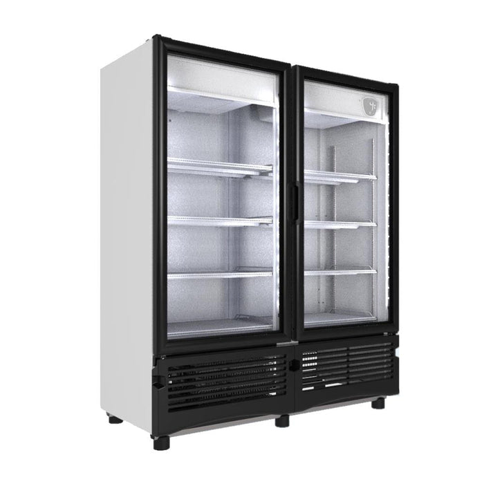 Refrigerador Vertical 2 Puertas Cristal Luz Led 35 Pies (1025397) Imbera VRD35 D
