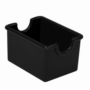 Isbw PLSP032BK Contenedor De Plastico P/Sobres De Azucar Negro 8X6X5cm