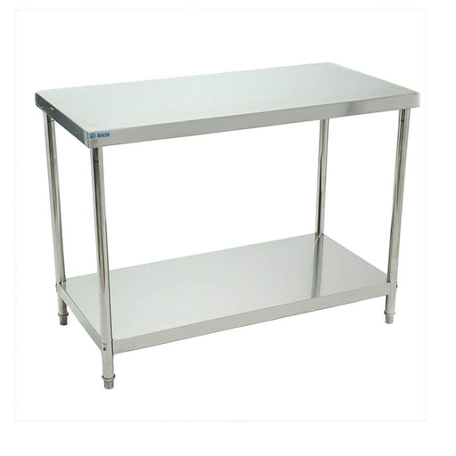 MIGSA BN-W03/120 Mesa de Trabajo Tipo Isla de Acero Inoxidable con Entrepaño 1.20 Metros Envio por Cobrar Mesas / Gabinetes / Cubiertas MIGSA 