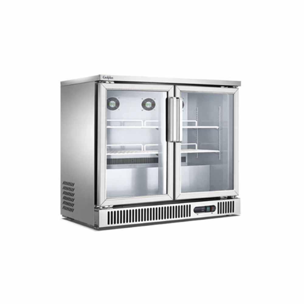 Migsa SG-250 Refrigerador Back Bar de 2 Puertas de Cristal 250 lts