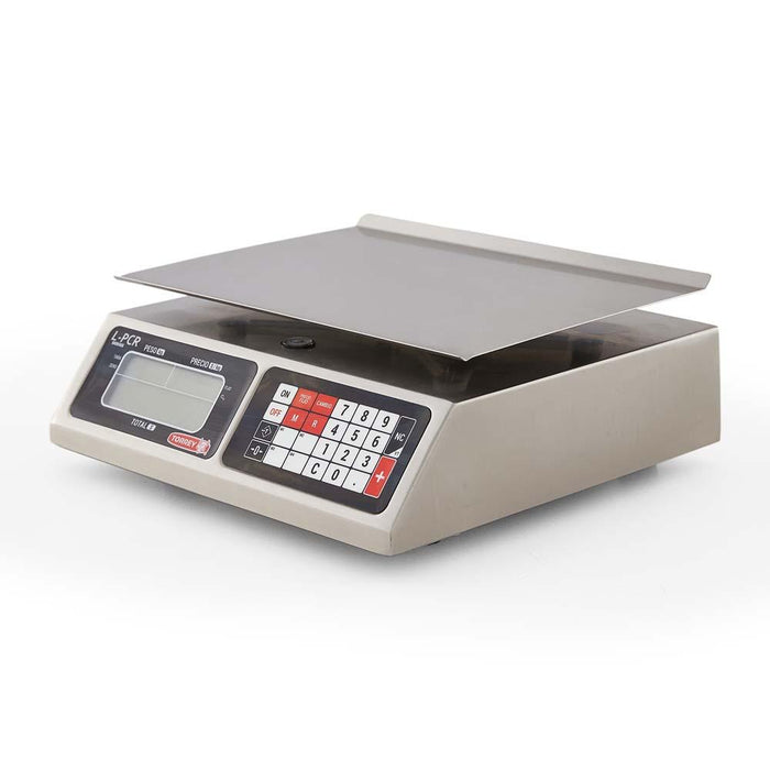 Báscula Digital Memorias de Precios, Funcion de Caja Regitradora Acero Inox 40kg Torrey PCR40-N