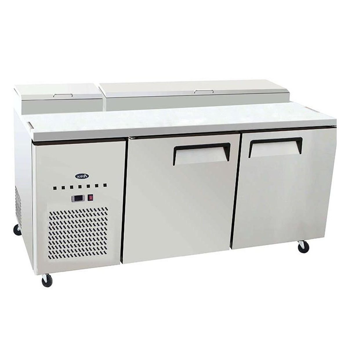ATOSA MPF8202GR Mesa Refrigerada Preparación Pizzas 19 Pies Envío por Cobrar Mesas Refrigeradas Atosa 