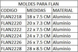 BAK FLAN2220 Molde para Flan Aluminio #20 Envío por Cobrar Moldes Bak 