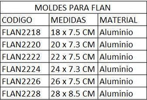 BAK FLAN2226 Molde para Flan Aluminio #26 Envío por Cobrar Moldes Bak 