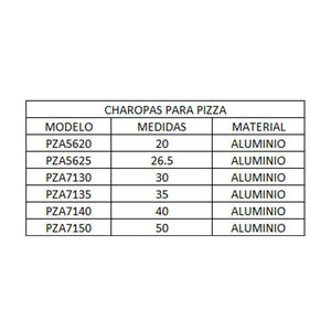 BAK PZA7150 Charola pizza aluminio 19.6" (50cm) Charolas Bak 