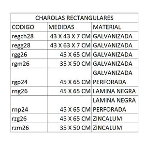 BAK REGCH28 Charola Rectangular reparto Galvanizada CHICA 43x43x7 Envío por Cobrar Charolas de Pan Bak 