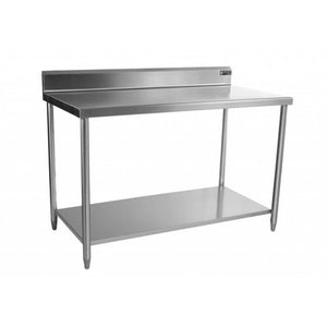 Ferro 15421105 Mesa Con Respaldo Con Entrepaño Acero Inoxidable 188 cm Ferro