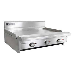 Ferro 23151108 Plancha 36" De Mesa Acero Inoxidable 3 Quemadores Ferro