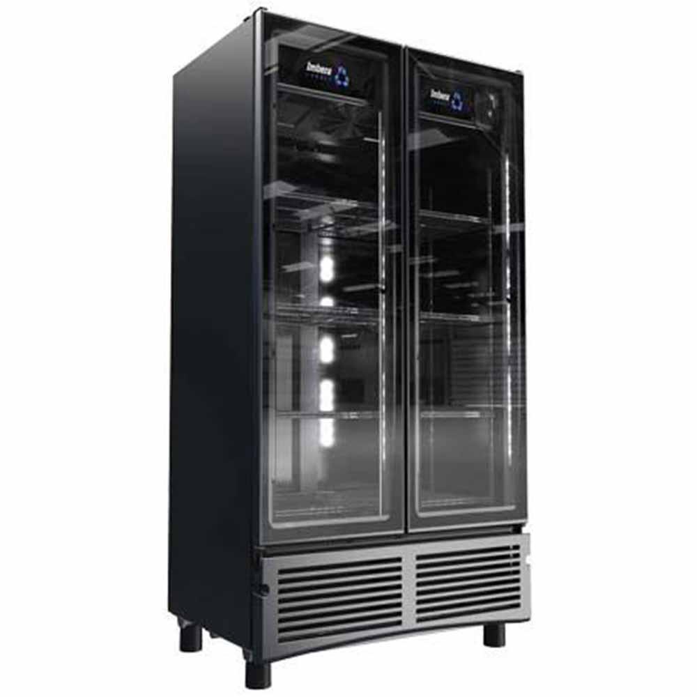 Imbera Vr26 1019885 Refrigerador Vertical Cobalt 2 Puertas Cristal Luz Led 115V. 3/8 HP Refrigeradores Verticales Imbera 