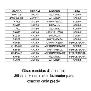 INMEZA CH-4565IS-VI Charola acero inoxidable 45x65 solida con varilla de refuerzo en ACERO INOXIDABLE Charolas de Pan INMEZA 