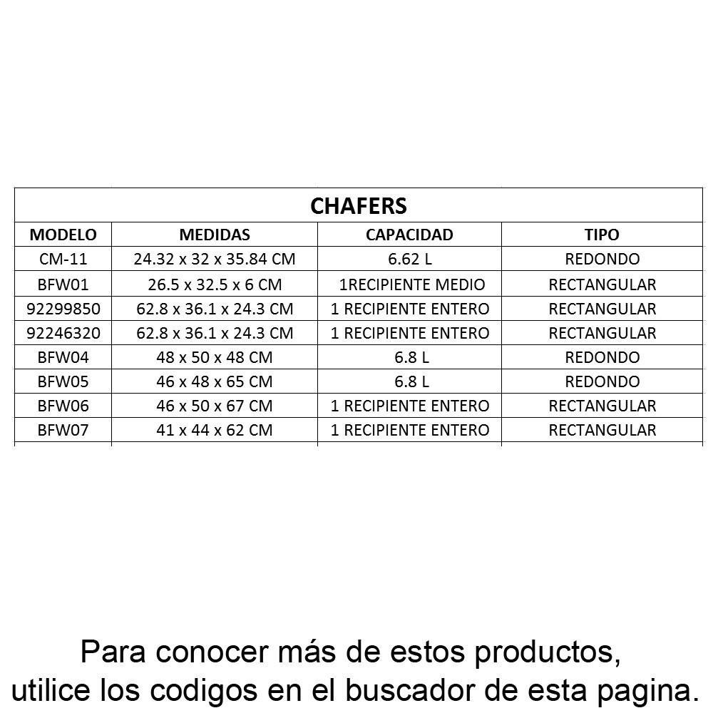 ISBW BFW04 Chafer Delux Redondo Envío por Cobrar Baño maría / Vaporera / Mesa Caliente - Fria ISBW 